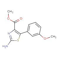 Chemical structure of methyl 2-amino-5-(3-methoxyphenyl)-1,3-thiazole-4-carboxylate - CSSB00003676799