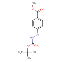 Chemical structure of methyl 4-({[(tert-butoxy)carbonyl]amino}amino)benzoate - CSSB00010411693