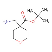 Chemical structure of tert-butyl 4-(aminomethyl)oxane-4-carboxylate - CSSB00013011815