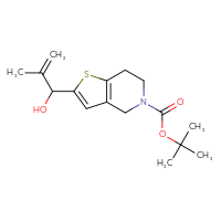 Chemical structure of tert-butyl 2-(1-hydroxy-2-methylprop-2-en-1-yl)-4H,5H,6H,7H-thieno[3,2-c]pyridine-5-carboxylate - CSSB00023916441