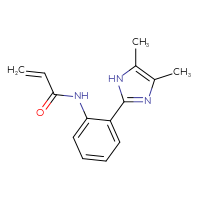 Chemical structure of N-[2-(4,5-dimethyl-1H-imidazol-2-yl)phenyl]prop-2-enamide - CSSB00138548876
