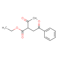 Chemical structure of ethyl 2-acetyl-4-oxo-4-phenylbutanoate - CSSB00016299860