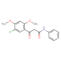Chemical structure of 3-(5-chloro-2,4-dimethoxyphenyl)-3-oxo-N-phenylpropanamide - CSSB00020597641
