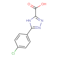 Chemical structure of 5-(4-chlorophenyl)-4H-1,2,4-triazole-3-carboxylic acid - CSSB00010231433