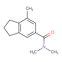 Chemical structure of N,N,7-trimethyl-2,3-dihydro-1H-indene-5-carboxamide - CSSB06982899695