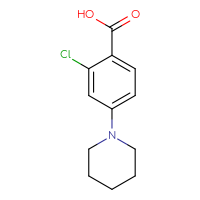 Chemical structure of 2-chloro-4-(piperidin-1-yl)benzoic acid - CSSB00000215685