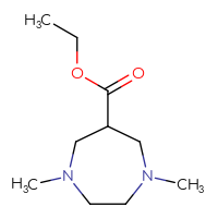 Chemical structure of ethyl 1,4-dimethyl-1,4-diazepane-6-carboxylate - CSSB06655853970