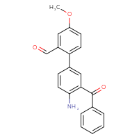 Chemical structure of 4'-amino-3'-benzoyl-4-methoxy-[1,1'-biphenyl]-2-carbaldehyde - CSSB06588016664