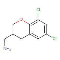 Chemical structure of 1-(6,8-dichloro-3,4-dihydro-2H-1-benzopyran-3-yl)methanamine - CSSB00010138787