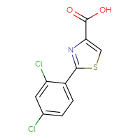 Chemical structure of 2-(2,4-dichlorophenyl)-1,3-thiazole-4-carboxylic acid - CSSB00000746242