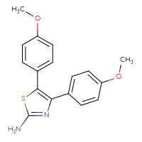 Chemical structure of bis(4-methoxyphenyl)-1,3-thiazol-2-amine - CSSB00000681139