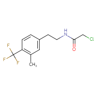 Chemical structure of 2-chloro-N-{2-[3-methyl-4-(trifluoromethyl)phenyl]ethyl}acetamide - CSSB21332080833