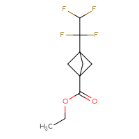 Chemical structure of ethyl 3-(1,1,2,2-tetrafluoroethyl)bicyclo[1.1.1]pentane-1-carboxylate - CSSB14979057639