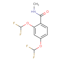 Chemical structure of 2,4-bis(difluoromethoxy)-N-methylbenzamide - CSSB07054507499