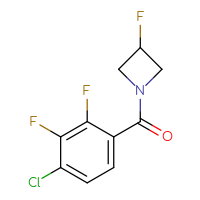 Chemical structure of 1-(4-chloro-2,3-difluorobenzoyl)-3-fluoroazetidine - CSSB00150959180