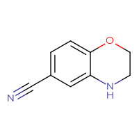 Chemical structure of 3,4-dihydro-2H-1,4-benzoxazine-6-carbonitrile - CSSB00000090434
