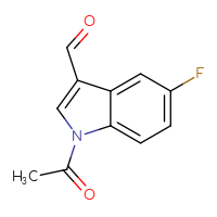 Chemical structure of 1-acetyl-5-fluoro-1H-indole-3-carbaldehyde - CSSB00010201306
