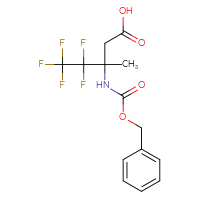 Chemical structure of 3-{[(benzyloxy)carbonyl]amino}-4,4,5,5,5-pentafluoro-3-methylpentanoic acid - CSSB00137656812