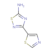 Chemical structure of 3-(1,3-thiazol-5-yl)-1,2,4-thiadiazol-5-amine - CSSB00012757945