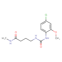 Chemical structure of 4-{[(4-chloro-2-methoxyphenyl)carbamoyl]amino}-N-methylbutanamide - CSSB02038651861