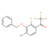 Chemical structure of 1-[3-(benzyloxy)-4-bromo-2-fluorophenyl]-2,2,2-trifluoroethan-1-one - CSSB20814002599