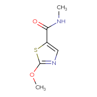 Chemical structure of 2-methoxy-N-methyl-1,3-thiazole-5-carboxamide - CSSB02283618801
