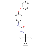 Chemical structure of 3-(2-cyclopropyl-2-methylpropyl)-1-(4-phenoxyphenyl)urea - CSSB21432500428