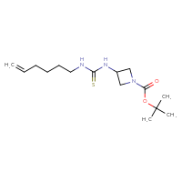 Chemical structure of tert-butyl 3-{[(hex-5-en-1-yl)carbamothioyl]amino}azetidine-1-carboxylate - CSSB07455122206