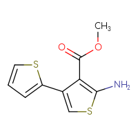 Chemical structure of methyl 5'-amino-[2,3'-bithiophene]-4'-carboxylate - CSSB00000183127