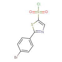 Chemical structure of 2-(4-bromophenyl)-1,3-thiazole-5-sulfonyl chloride - CSSB06384381341