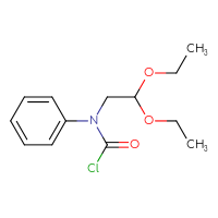 Chemical structure of N-(2,2-diethoxyethyl)-N-phenylcarbamoyl chloride - CSSB21224764190