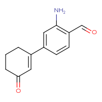 Chemical structure of 2-amino-4-(3-oxocyclohex-1-en-1-yl)benzaldehyde - CSSB06583538617