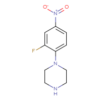 Chemical structure of 1-(2-fluoro-4-nitrophenyl)piperazine - CSSB00000261395