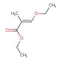 Chemical structure of ethyl (2E)-3-ethoxy-2-methylprop-2-enoate - CSSB00020605381