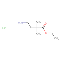 Chemical structure of ethyl 4-amino-2,2-dimethylbutanoate hydrochloride - CSSB20963520212