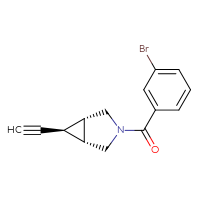 Chemical structure of (1R,5S,6R)-3-(3-bromobenzoyl)-6-ethynyl-3-azabicyclo[3.1.0]hexane - CSSB03501094560