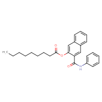 Chemical structure of 3-(phenylcarbamoyl)naphthalen-2-yl nonanoate - CSSB00020618686