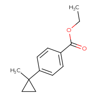 Chemical structure of ethyl 4-(1-methylcyclopropyl)benzoate - CSSB00117249347