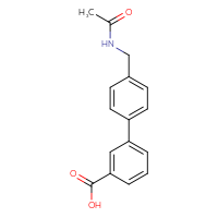 Chemical structure of 4'-(acetamidomethyl)-[1,1'-biphenyl]-3-carboxylic acid - CSSB00101355228