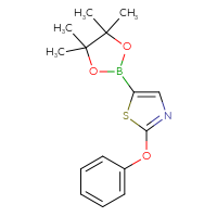 Chemical structure of 2-phenoxy-5-(4,4,5,5-tetramethyl-1,3,2-dioxaborolan-2-yl)-1,3-thiazole - CSSB00010180578