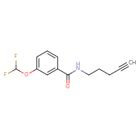 Chemical structure of 3-(difluoromethoxy)-N-(pent-4-yn-1-yl)benzamide - CSSB00003753206