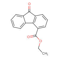 Chemical structure of ethyl 9-oxo-9H-fluorene-4-carboxylate - CSSB00020650025