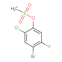 Chemical structure of 4-bromo-2-chloro-5-fluorophenyl methanesulfonate - CSSB00113639994