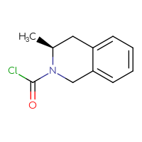 Chemical structure of (3S)-3-methyl-1,2,3,4-tetrahydroisoquinoline-2-carbonyl chloride - CSSB06377925561
