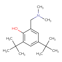 Chemical structure of 2,4-di-tert-butyl-6-[(dimethylamino)methyl]phenol - CSSB00159717974