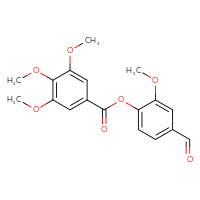 Chemical structure of 4-formyl-2-methoxyphenyl 3,4,5-trimethoxybenzoate - CSSB00000684353