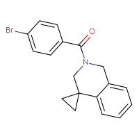 Chemical structure of 2'-(4-bromobenzoyl)-2',3'-dihydro-1'H-spiro[cyclopropane-1,4'-isoquinoline] - CSSB02073865185