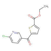 Chemical structure of ethyl 5-(6-chloropyridine-3-carbonyl)thiophene-2-carboxylate - CSSB00020568900
