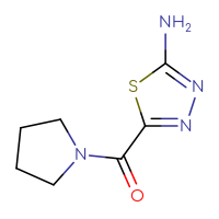 Chemical structure of 5-(pyrrolidine-1-carbonyl)-1,3,4-thiadiazol-2-amine - CSSB00012796130