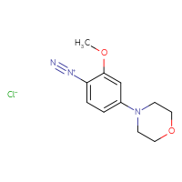 Chemical structure of 2-methoxy-4-(morpholin-4-yl)benzene-1-diazonium chloride - CSSB00000061167